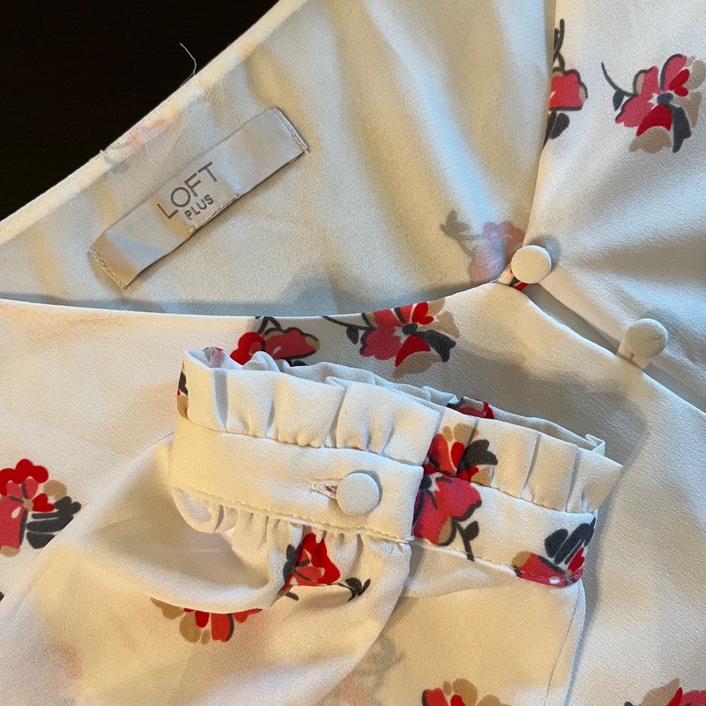 LOFT floral blouse